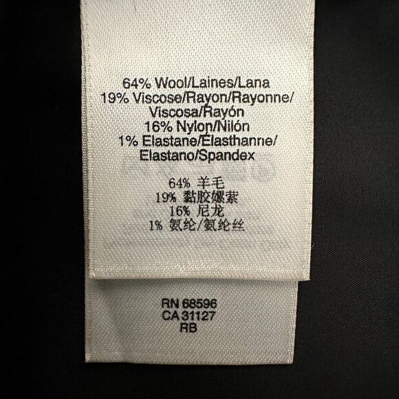 DKNY Women's Small Black Midi Straight/Pencil Wool Blend Fully Lined Skirt - Picture 13 of 16